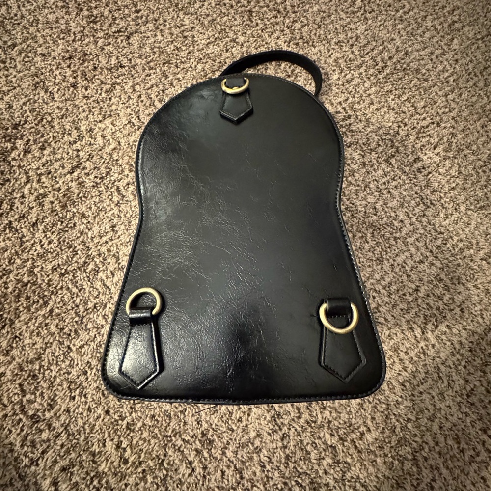 Elegant Black Clock Design Women's Bag - Picture 6 of 7